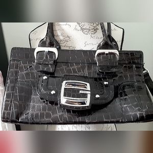 Large black Guess satchel